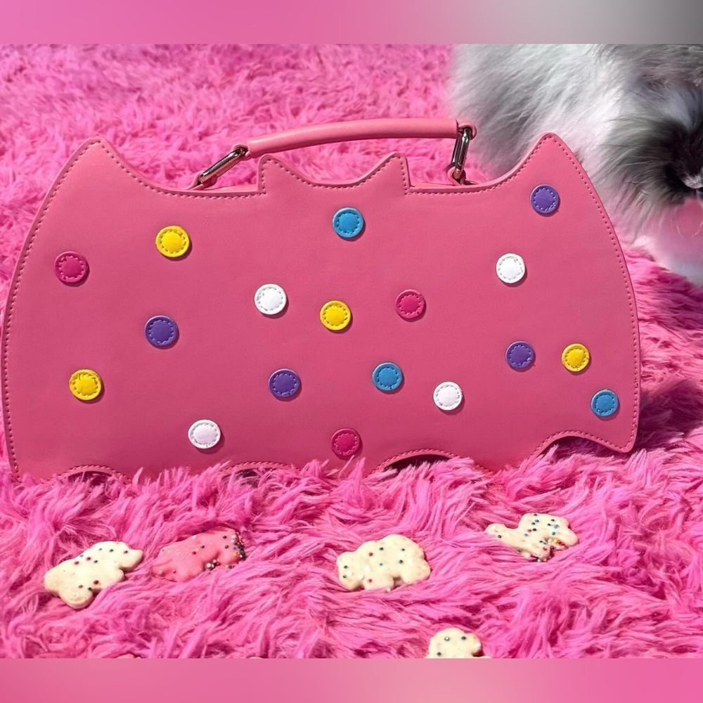 Circus Cookie Bat Crossbody Bag NIB